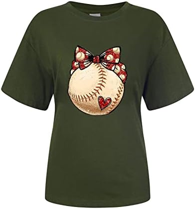 Lose Women Shirts ženska Bejzbol srce T Shirt slatka grafika ženska Bejzbol srce T Shirt Odjeća Satin Shirts