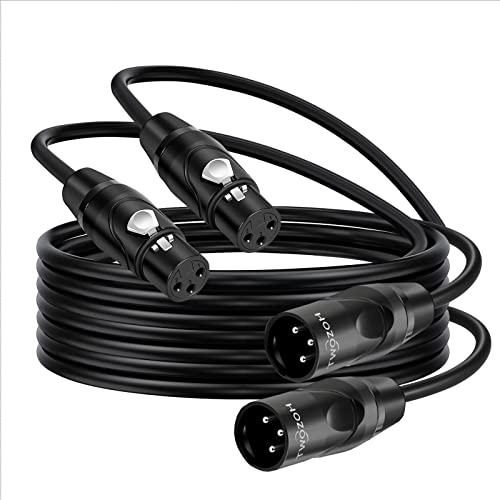 Twozoh XLR muški i ženski mikrofonski kabl 1ft 2 pakovanja, Balansirani 3PIN XLR Audio kabl