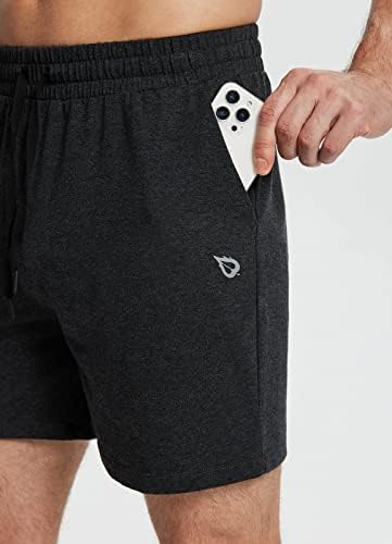 Baleaf muški 5,5 Atletski kratkiši pamučni ljetni ležerni znoj Pajama Lounge Jogger Workout Gym kratke hlače sa džepovima