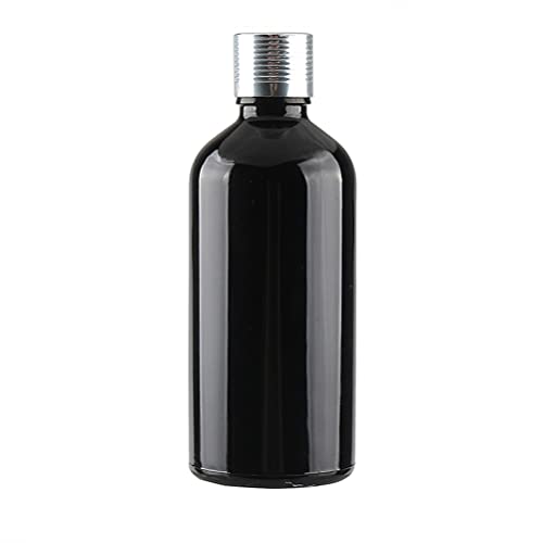 Dlibuy 6pcs prazan 100ml boce za esencijalne ulje sa zatvorenim umetnikom srebrnim aluminijumskim vijčanim staklenim bočicama za kozmetička