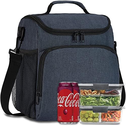 UYLIA izolovana torba za ručak za žene sa pet džepova -višekratna kutija za ručak za muškarce Kancelarijska Radna piknik plaža sa