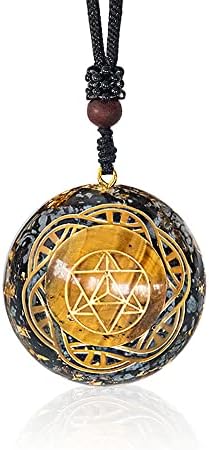 Da Piao Liang Tiger Privjesak Merkaba Kristalna ogrlica za muškarce Sveta geometrija Nakit za ozdravljenje Hemstone Privjesak