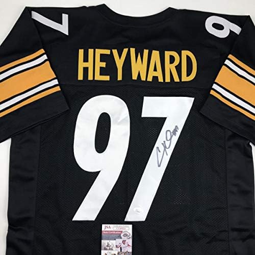 Autographing / potpisan Cameron Heyward Pittsburgh crni nogometni dres JSA COA
