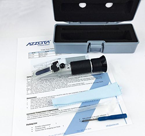 Azzota soja ispitivač mlijeka od refraktometra, raspon SM: 0-25%, Brix 0-32% sa ATC-om