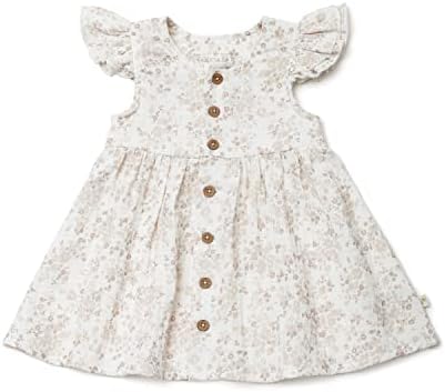 Makemake Organics Organska haljina za djecu za bebe Djevojke Flutter haljina bez rukava Muslin Twirly haljina