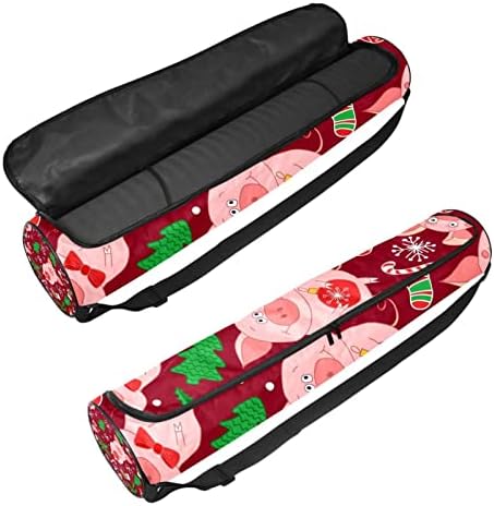 RATGDN Yoga Mat torba, slatka roze svinje uzorak vježbe Yoga Mat Carrier full-Zip Yoga Mat torba za nošenje sa podesivim remenom za