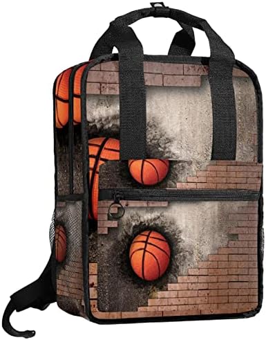 Tbouobt putni ruksak lagani laptop casual ruksak za žene muškarci, košarkaški zid od opeke