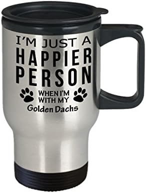 Lover za pse Putujte krig kafe - sretnija osoba sa zlatnim jahom -Pet vlasnika darova spašavanja