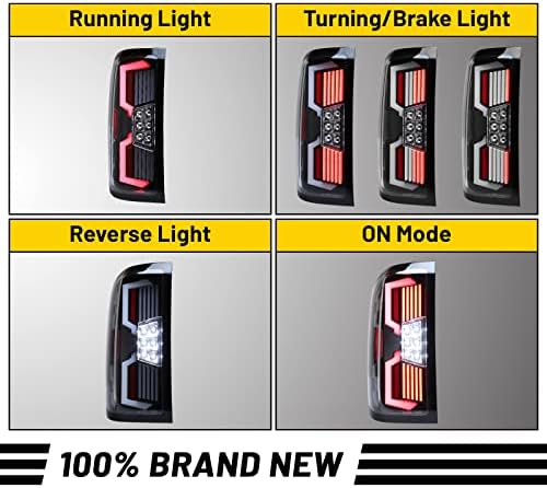Automatsko LED zadnje svjetlo za 2014-2018 Chevy Silverado 1500 sa LED sekvencijalnim dizajnom žmigavca, 2015-2018 Chevy Silverado