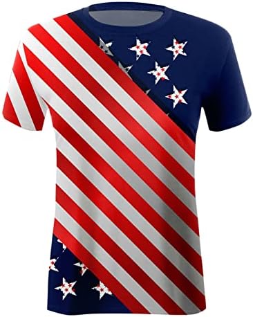 Ženske majice zvijezda prugasta nacionalna zastava štampani Dan nezavisnosti 4. jula kratki rukav O vrat Casual T Shirt Tops
