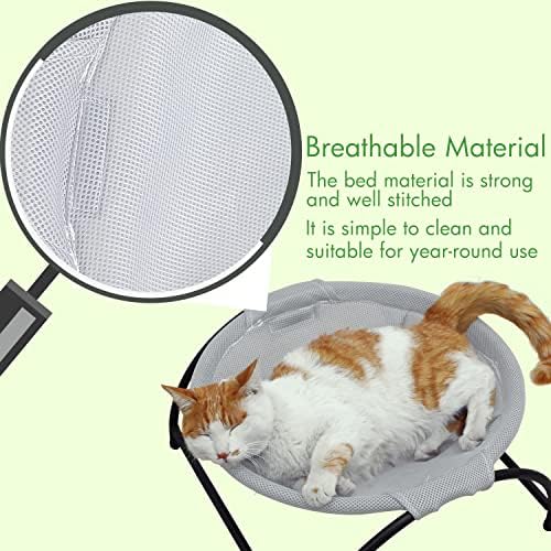 PHYEX Cat Bed povišena viseća mreža za kućne ljubimce za Kitty Cat small Dog, easy Assembly Raised Cat Cot za zatvorene prostore &