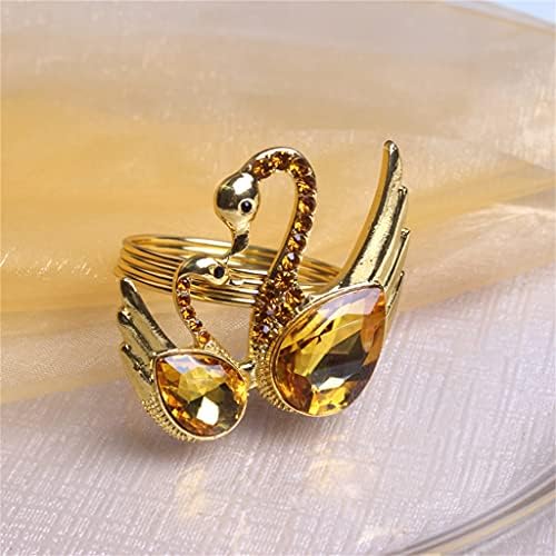 TJLSS 10pcs 10pcs Dekoracije za vjenčanje Swan salveta Buckle ubrus Rink u obliku prženog prstena