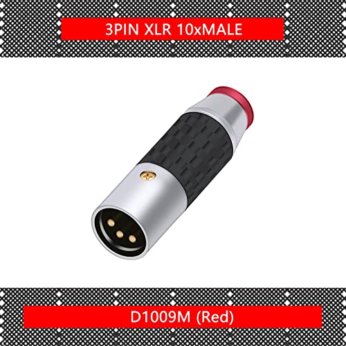 Soyen X L r konektor za mikrofonski kabl XLR-ženski ili XLR-muški 3-pinski ravni crni crveni utikač 10 kom