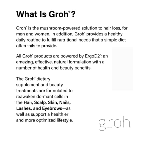Groh Replenishing regenerator - Sulfate free Hair Growth regenerator za stanjivanje kose i gubitak kose - Powered by ErgoD2 - uklanja