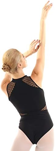 Linjinx ženski ples Leotard turtleneck bez rukava bez rukava sa zatvaračem s jednom komadom baleta plesna odjeća