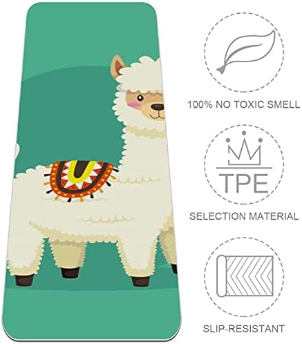 Siebzeh Funny Alpaca Premium Thick Yoga Mat Eco Friendly Rubber Health & amp; fitnes Non Slip Mat za sve vrste vježbe joge i pilatesa