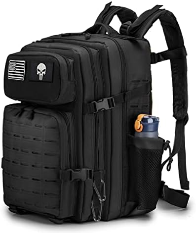 Coscooa taktički vojni ranac za muškarca, 45l Vodootporni vojni paket ruksak za planinarenje backpack 3-dnevne greške, uključuje dvije