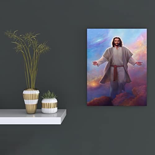 Isus kaže Dođi k meni religiozni Isusov platneni umjetnički Poster spreman za vješanje uokvirenog 12x16inch