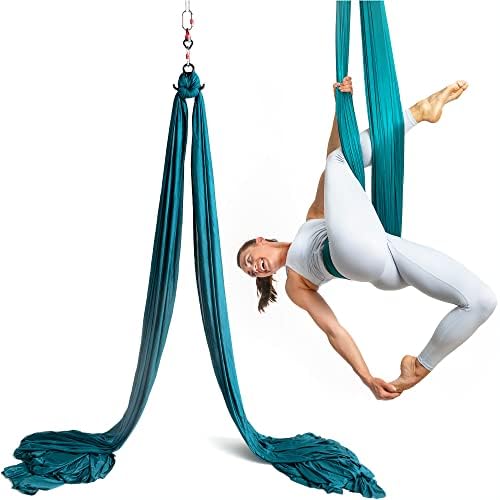 Victorim zrakoplovne svile - 11 metara zrakoplovna svila, premium Ariel Yoga Hammock, izdržljiva i niska rastezljiva tkanina, joga
