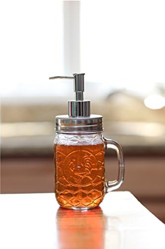 Circleware Rooster Mason Jar dozator pumpa Staklena bočica sa poklopcem Kućni dekor i pribor za kupatilo za esencijalna ulja, losione,
