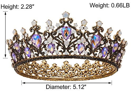 AW BRIDAL kristalne Krune za žene kraljica kruna AB Rhinestone vjenčanje tijare za mladu Full Round princeza kruna za djevojčice Prom rođendanska djevojka kruna