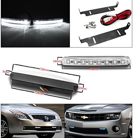 ZMAUTOPARTS za 2002-2007 Buick Rendezvous zamjena Chrome farovi farovi sa 6 Bijela LED DRL svjetla