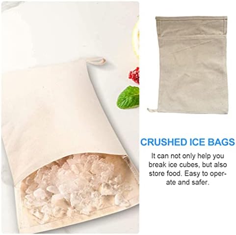 Hanabass 3pcs pamučne vreće pamučne vreće od leda drobljene pakete ledene vrećice za bar