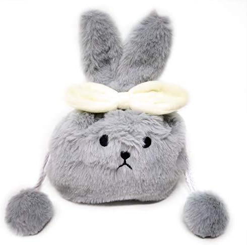 Honbay Slatka lepršavi zečja torba kozmetička torbica za torbu za nakit vrećica kockice torbe za omotavanje s slatkim zečjem uho
