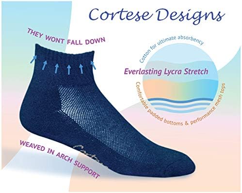 Žene atletske udobne čarape Cortese dizajnira crne tačke polka