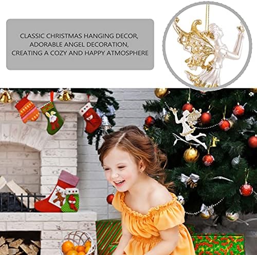 NUOBESTY božićno drvo Angel Ornamenti cvijet Vila Angel Doll Božić drvo viseći ukrasi za Božić potrepštine za odmor DIY Craft ukrasi