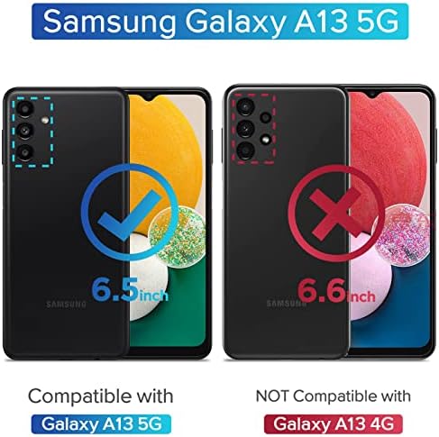 Tongate za Samsung Galaxy A13 5g, Galaxy A13 5G futrola sa zaštitnikom zaslona, ​​[Vojna zaštita od pada] Prozirna smrznuta robusno