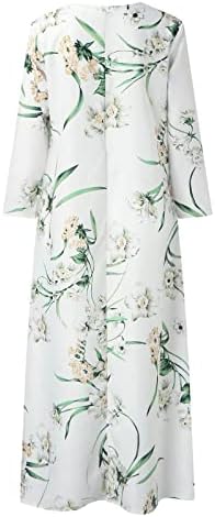 Žene o vratu Stripe Print Maxi haljina Jedinstvena labava ljeta Boho duge haljine veličine 16 haljina za žene