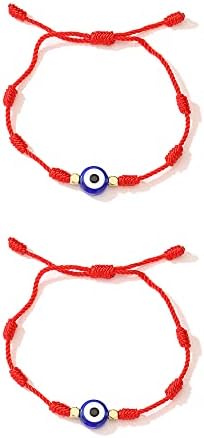 cmoonry ručno izrađena pletena narukvica od crvenog užeta Podesiva Lucky Red String narukvica od zlih očiju Za Žene Muškarci Dječaci