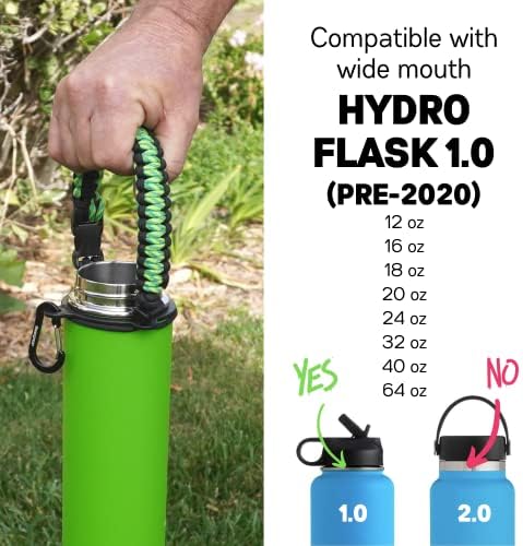 GEEPPROZ Hydrocord Ručica za boce za vodu za hidroelektrane, široka usta hidroflask 1.0, željezna tikvica, termoflask i boce za vodu