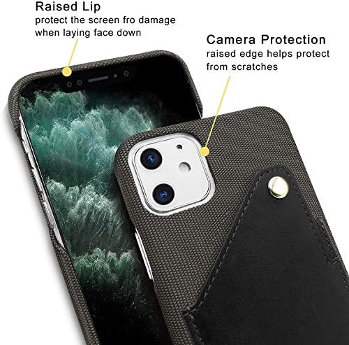 Luckycoin za iPhone 11 Crossbody Premium tkanina Real Koža Potpuna zaštita Telefonska futrola sa držačem kartice Podesiva i odvojiva
