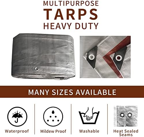 SP Shintarp Tarps Heavy Duty Vodootporan, Poli Tarp Cover 10 mil Debede cerade - vanjska tarpa, nadstrešnicu, kamp, ​​popločani dio