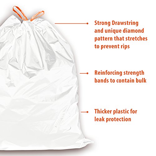 ITuuchless visoke 18 galonske vreće za smeće, 40 brojeva, izuzetno jaka kupatila kuhinja smeće može kanti za smeće, za smeće za recikliranje
