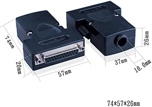 Jienk 5pcs DB25 Ženski lemljeni RS232 D-sub serijski adapteri, 25-pin priključak za priključakFree Breakout pločak vijak Tip zaključavanja