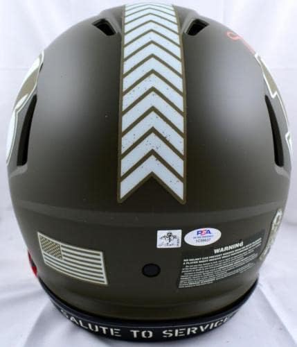 Ja'marr Chase potpisao bengalski Pozdrav za servis F / s Speed Authentic helmets - PSA-autograme NFL Helmets