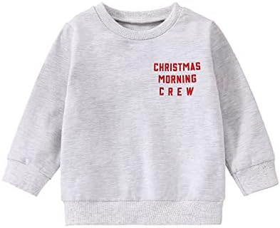Djeca Toddler Baby Girl Božićno odjeću Pismo Ispis Crewneck Duks duks s puloverski džemper Božićni zimski top