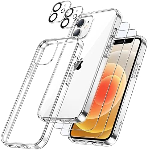 JETECH 3 u 1 futroli za iPhone 12 mini 5,4-inča, sa 6-pakovnim zaslonom zaštitnika i 2-pakovanja zaštitnika sočiva kamere, ne-žutilački