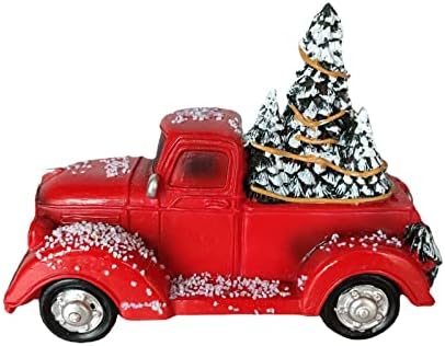 Božićna crvena poljoprivredna figurica sa LED svjetlosnim ukrasnim ukrasnim modelom za kućni festival odmor za zabavu za božićni kamion
