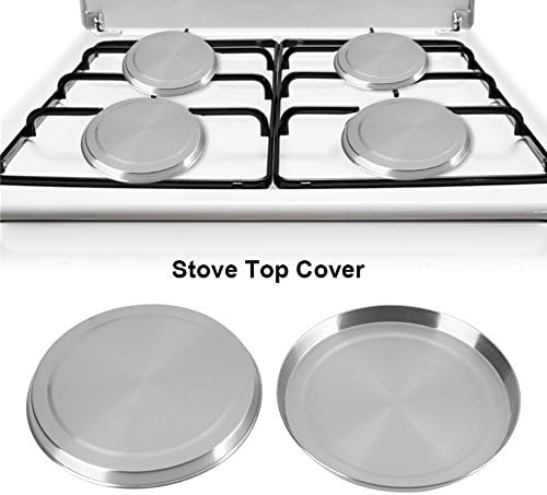 Poklopci plamenika za štednjak-zaštita štednjaka za višekratnu upotrebu - Nerđajući čelik - poklopci gorionika za kuhinjske peći - sa lakom za ogledalo-4 kom/Set