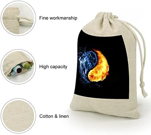 Yin-Yang-Water-Fire-HD-Wallpaper Drawstrings torbe za odlaganje bombona poklon torbe za višekratnu upotrebu sklopivi i kompaktni višenamjenski