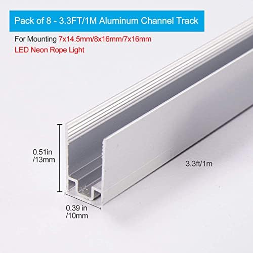 Shine Decor Bundle proizvodi aluminijumskog kanalskog paketa sa bijelim 40m / 131.2 ft LED neonskim svjetlima za užad