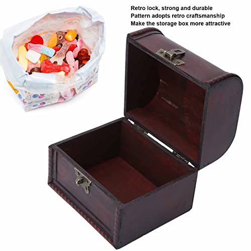 Sanduk za blago, kutija za odlaganje nakita dekorativna kutija sa bravom za uspomenu kutija za zaključavanje stolna kutija sa poklopcem