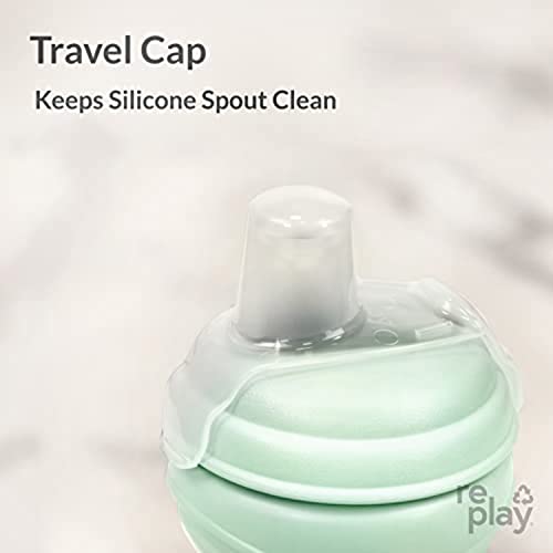 Reprodukujte 3pk 8oz tranzicijske silikonske čaše za dijete za bebe, silikonski mekani izvor i putni poklopac, jednostavan za zadržavanje