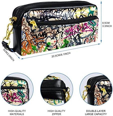 Tbouobt kozmetička torba za žene, šminkerne torbe Sobni toaletni torbica Putni poklon, umjetnička grafitacija Sažetak
