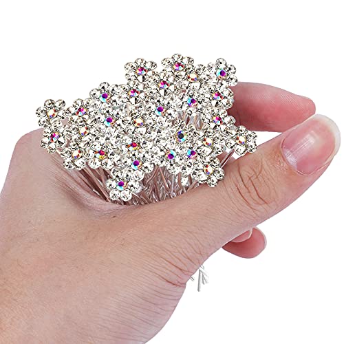 Betiteto rhinestone Flower igle za kosu, 40 kom u obliku slova U Kristalna zabava svadbena svadbena oprema za kosu za žene djevojke