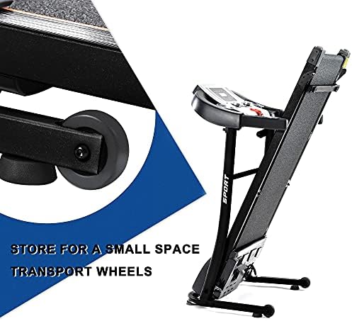 Treadmill za kućnu sklopivost sa 12 automatskih programa i 3 načina, treadmill nagib Workout Fitness Motorni motorizirani LCD i impulsni